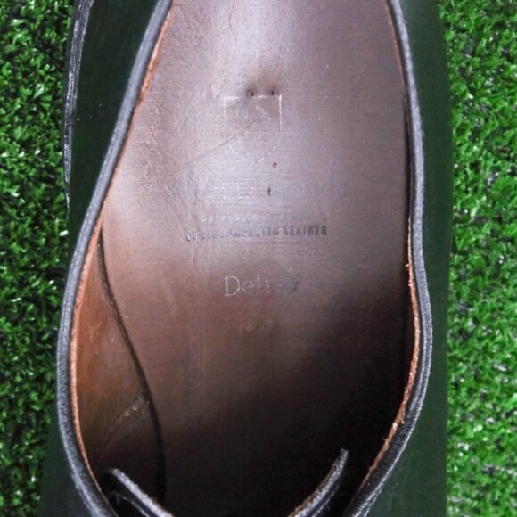 Allen Edmonds Bench Welted Delray Split Apron Toe Derby Shoes Black Mens US 11.5